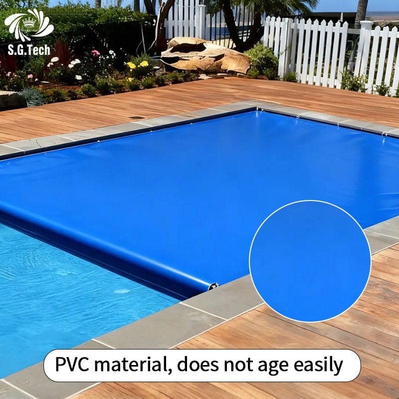 Low Noise Electric Driven PVC Pool Cover Waterproof Retractable Pool Lid Multiple Sizes Optional For Garden Pool