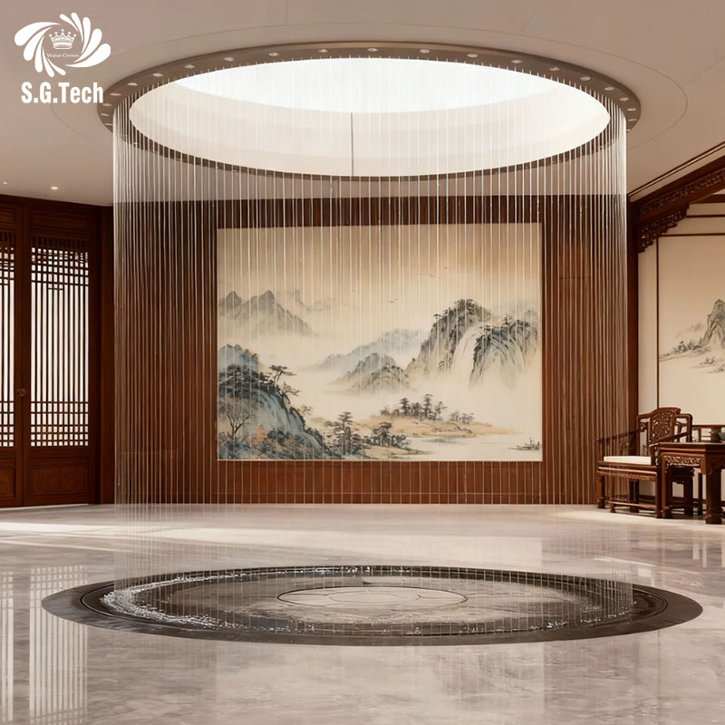 Water Crown String Water Curtain Decorative Outdoor Water Feature for Garden Events Landscaping and Theme Parks