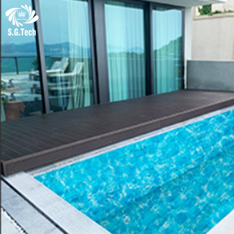 2026 Factory Customized Moving Floor Auto Sliding Pool Cover Load-bearing Pool Deck for Outdoor Swimming Pool