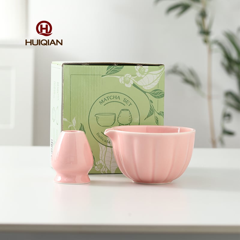 Huiqian Matcha Whisk Set with Ceramic Bowl & Bamboo Chasen