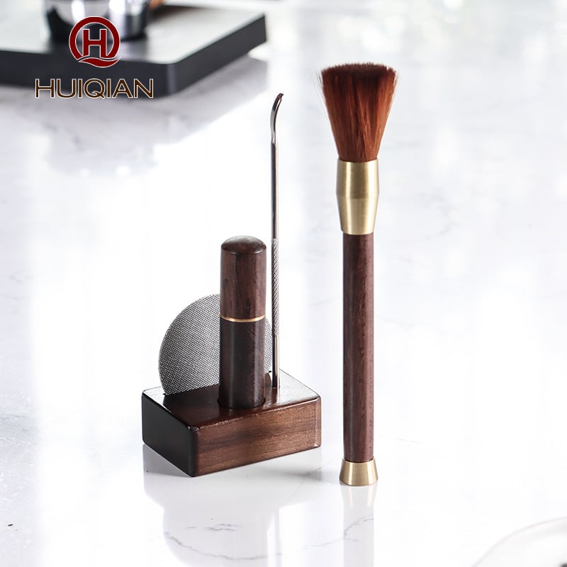 Espresso Tamper Espresso Accessories Kit, Coffee Tamper Set with WDT Tool Espresso Stirrer,Latte Art Pen,Puck Screen,Cleaning Brush,Storage Base