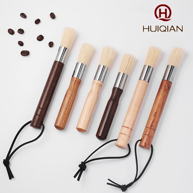 Coffee Grinder Cleaning Brush, Espresso Machine Brush Cleaner Tool with Wooden Handle and Natural Bristles for Barista Home Kitchen
