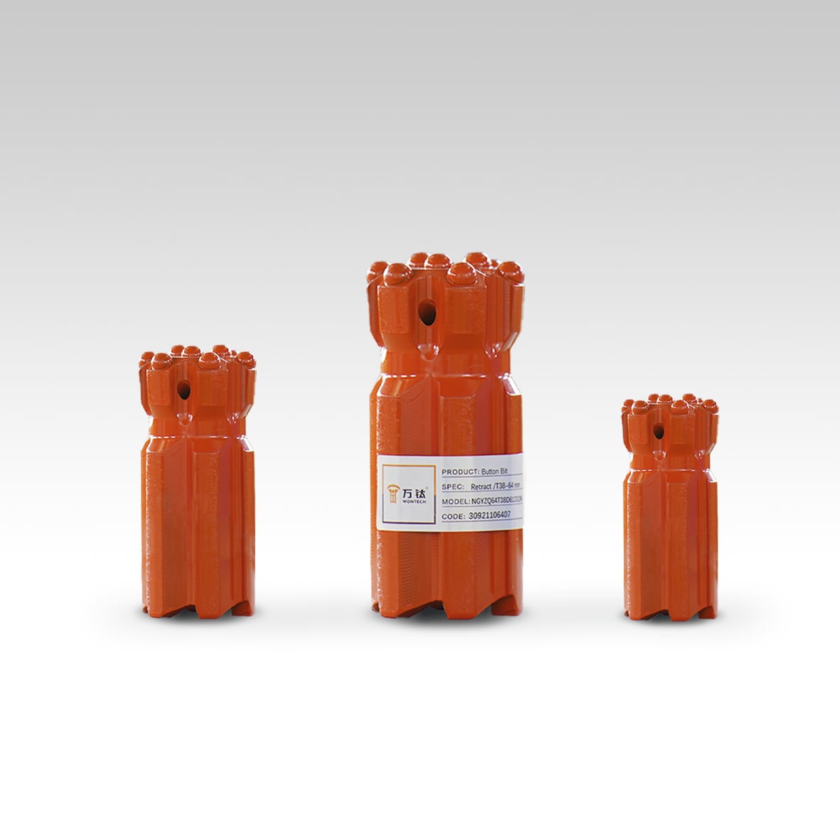 Wontech R32 T38 T45 T51 Hilera Top Hammer Muling Pindutin Buton Bit