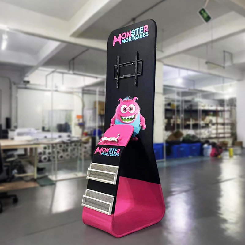 iPad Stand for Exhibition Displays Tension Fabric Backdrop Display 