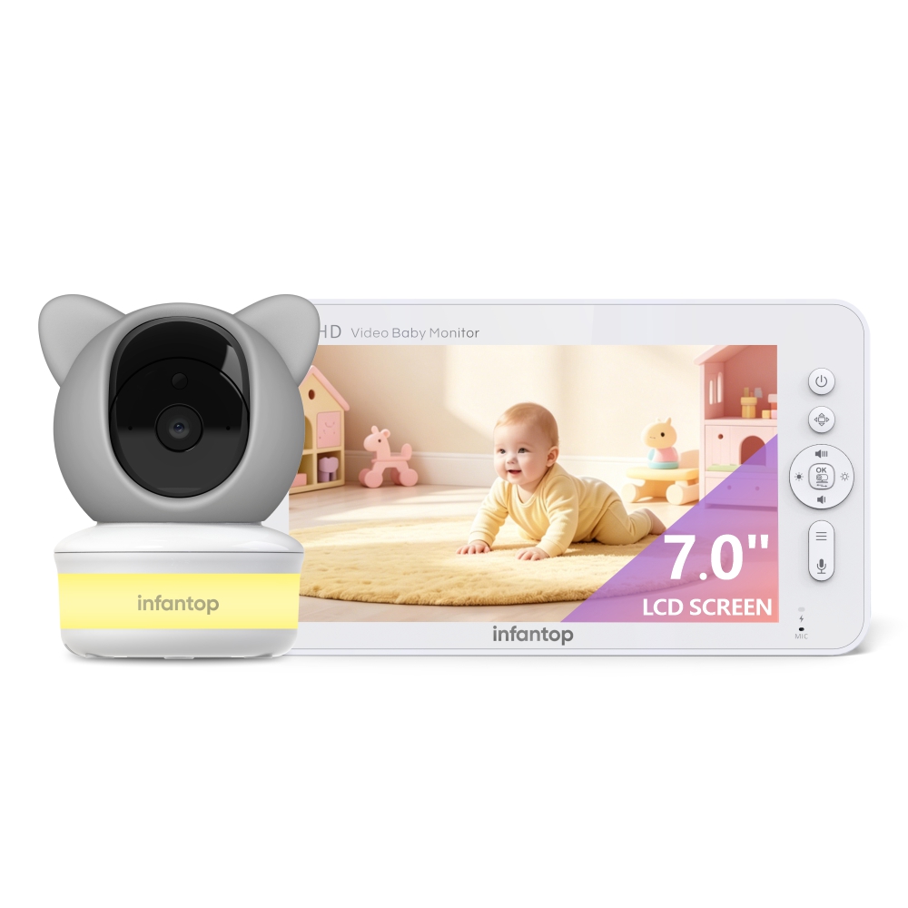 Upgraded 2K WiFi Baby Monitor with Camera and Audio Smart Night Light Baby72AWD