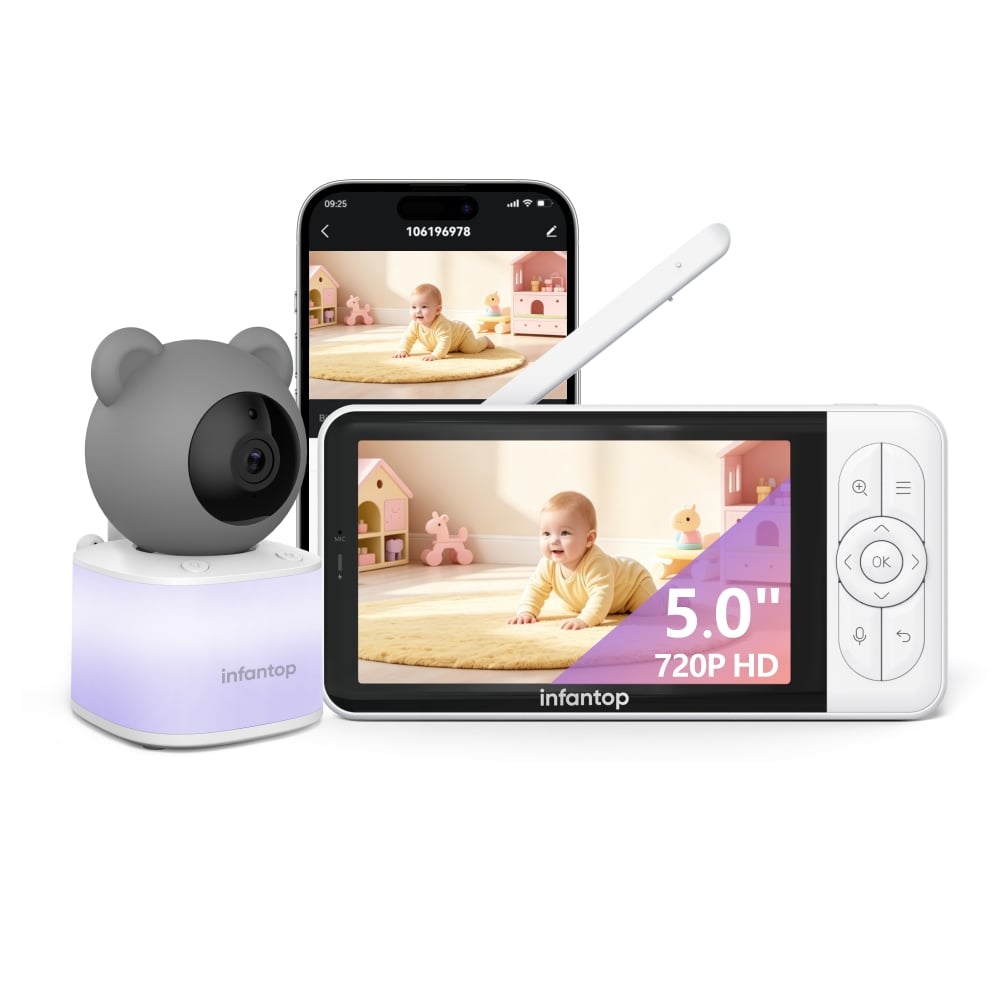 2026 New Camera with  Battery Baby Monitor Night Lamp 2K Camera BABY6YB