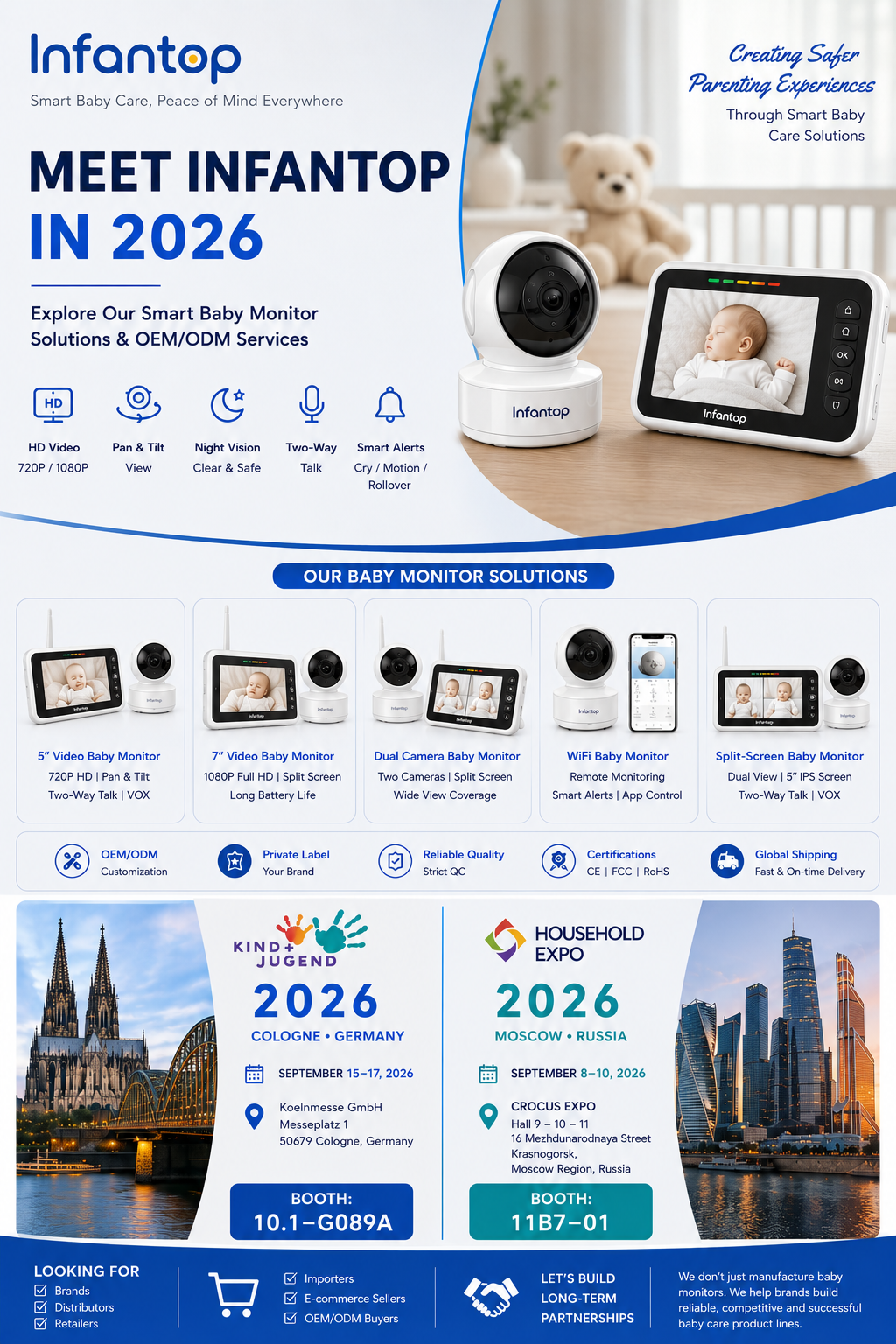 Infantop to Showcase Innovative Baby Monitor and Smart Baby Care Solutions at Kind + Jugend and Household Expo 2026