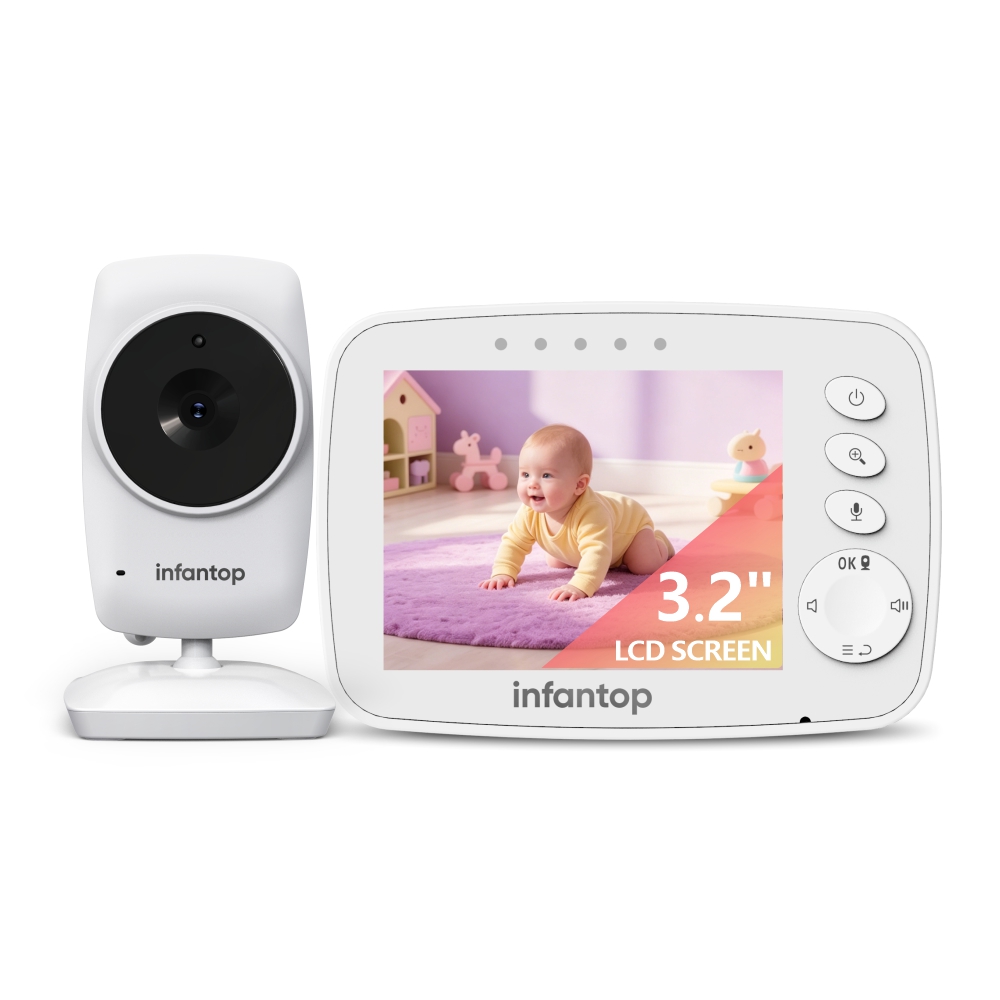 Video Baby Monitor 3.2 Inch  Real Time Display Temprature Monitoring SM32