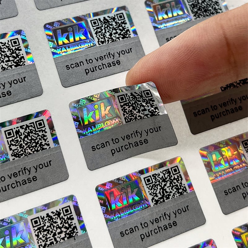 Holographic stickers produced for Kalibloom, USA
