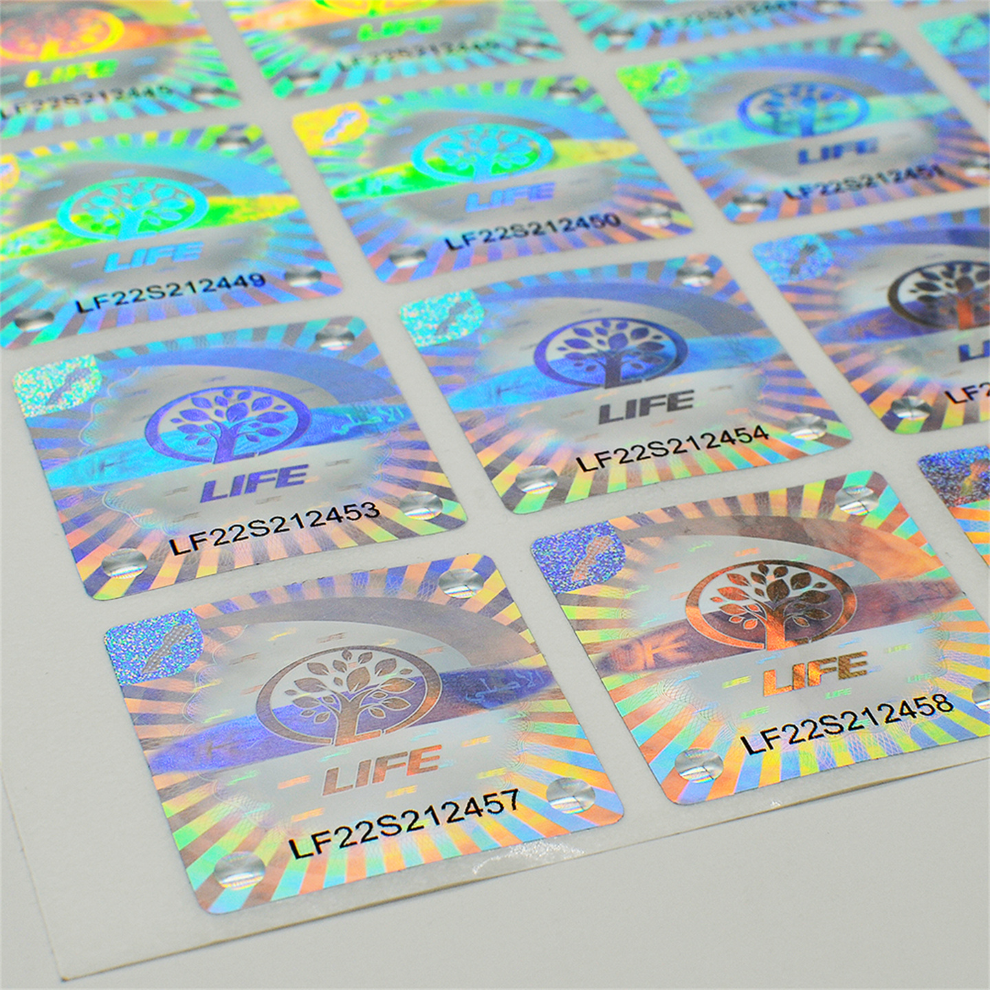 What are holographic security labels?