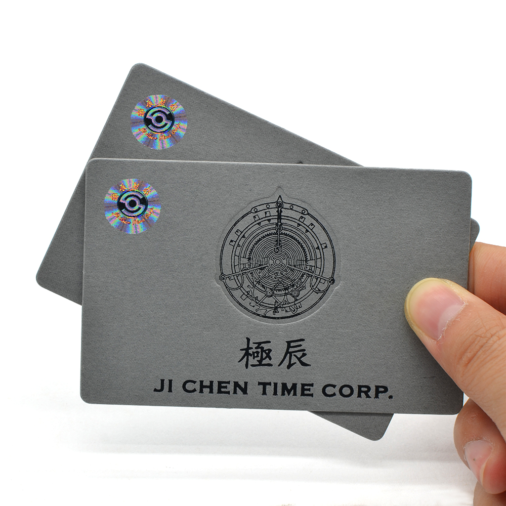 Security Membership Paper Card with Hologram Seal 