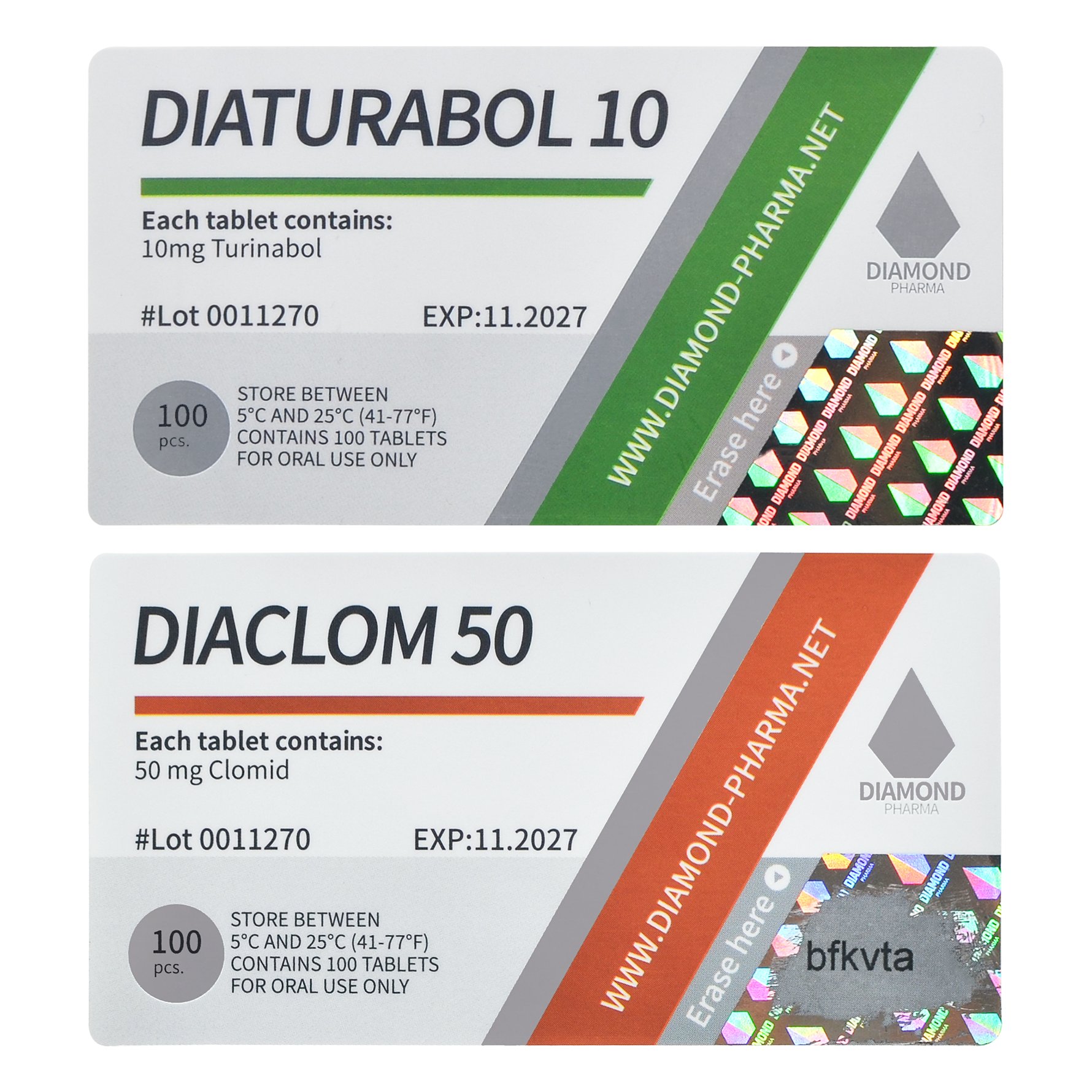 Anti-counterfeiting labels with holographic scratch-off silver