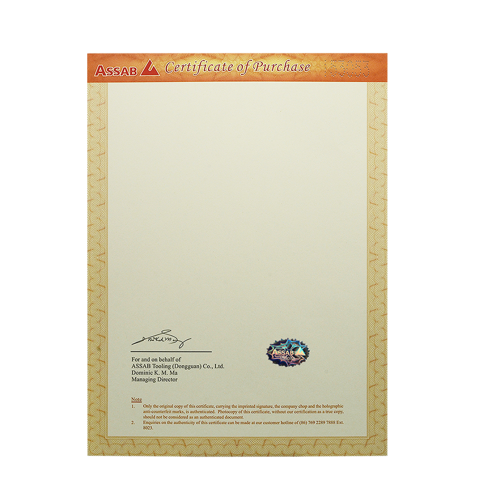 Anti-Counterfeit Letterhead Certificate Paper for Goverment