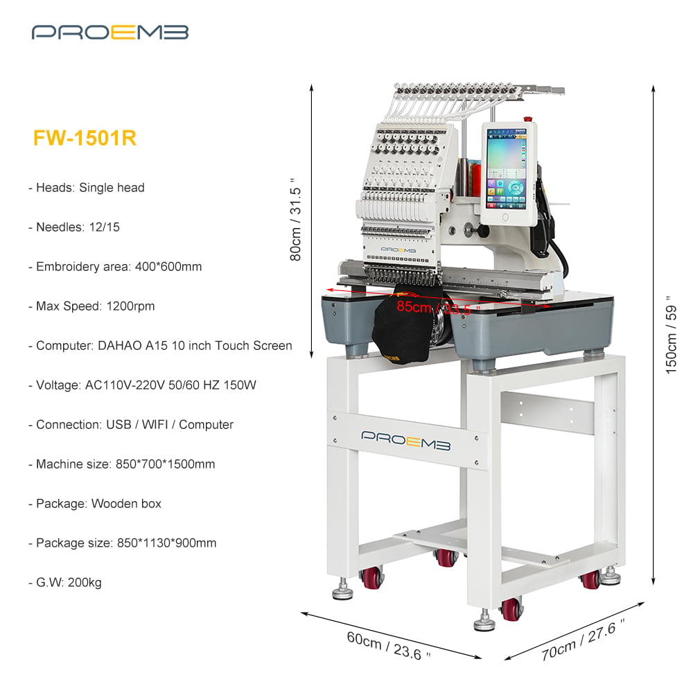 Commercial Applications of Single Head Embroidery Machines