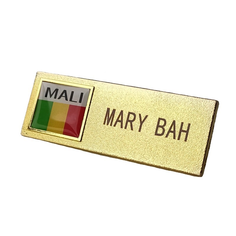 Factory Direct Sale Custom Butterfly Buckle Engraving Signname Plate Engraved Traffolyte Zinc Alloy Tag Labels With Drip Plastic