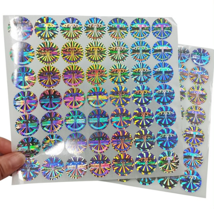 3D Holographic Broken Glass Hologram Laser Anti-counterfeiting Label Cartoon Label Sealing Sticker