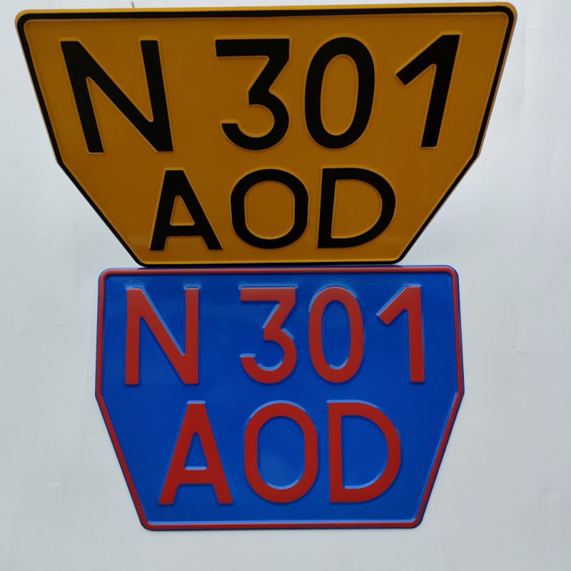 Kazakhstan Custom Metal Embossing Reflective License Plate Wholesale  for Cars