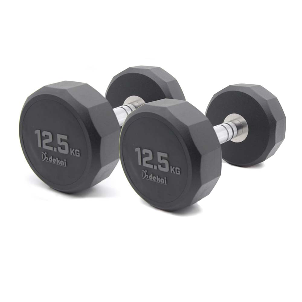 Profi Cyflwr Parhaus â Dumbbells Rwbber DEKAI—Pwysau Rhydd Uwch-gyfarwydd wedi'u peiriannu ar gyfer Hyfforddi Cryfder sydd yn canolbwyntio ar ganlyniadau