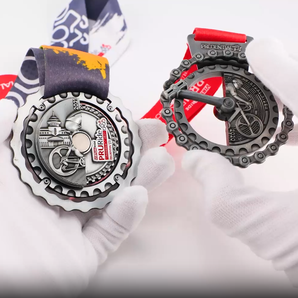 2021 PRUride Malaysia Virtual Ride Spinning Flywheel Medal