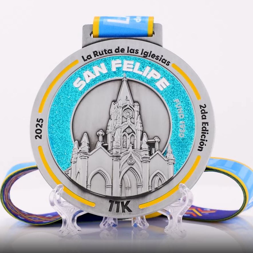 La Ruta de las Iglesias 11K Medal: 2025 San Felipe Gothic Church Edition