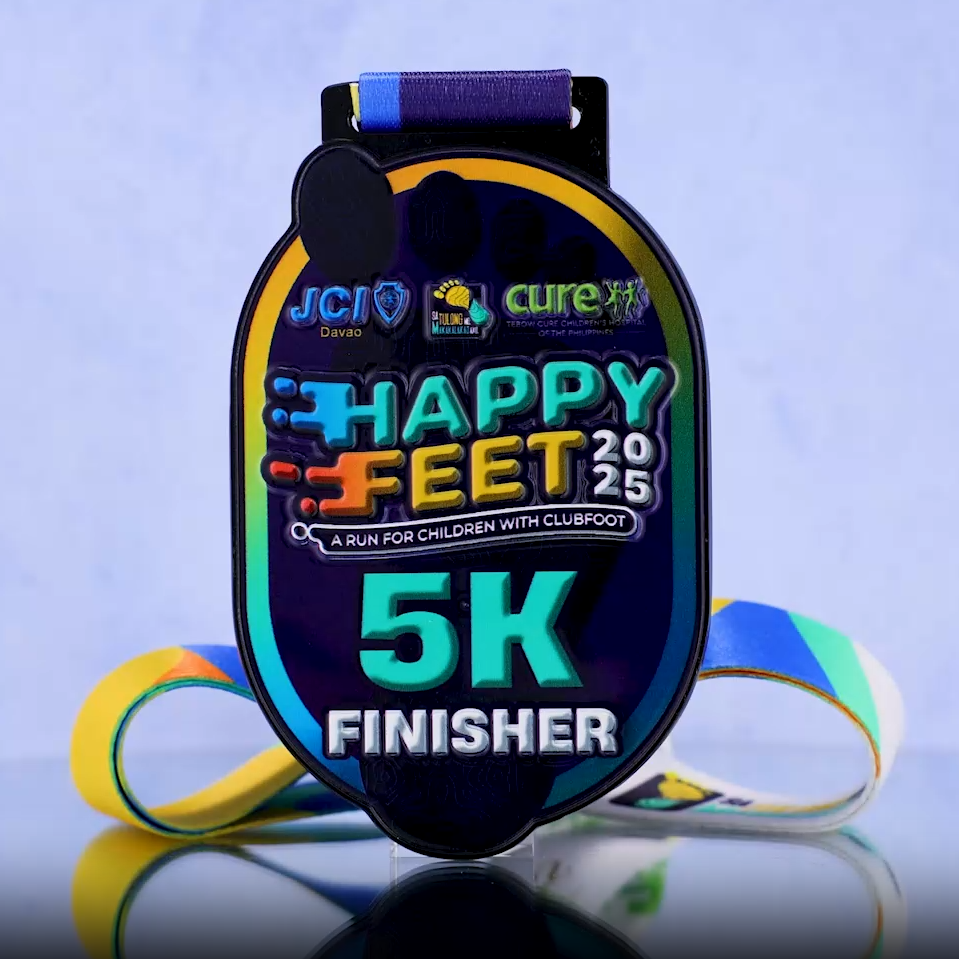 Happy Feet Charity Run Medal: 2025 Davao 5K for Clubfoot Kids