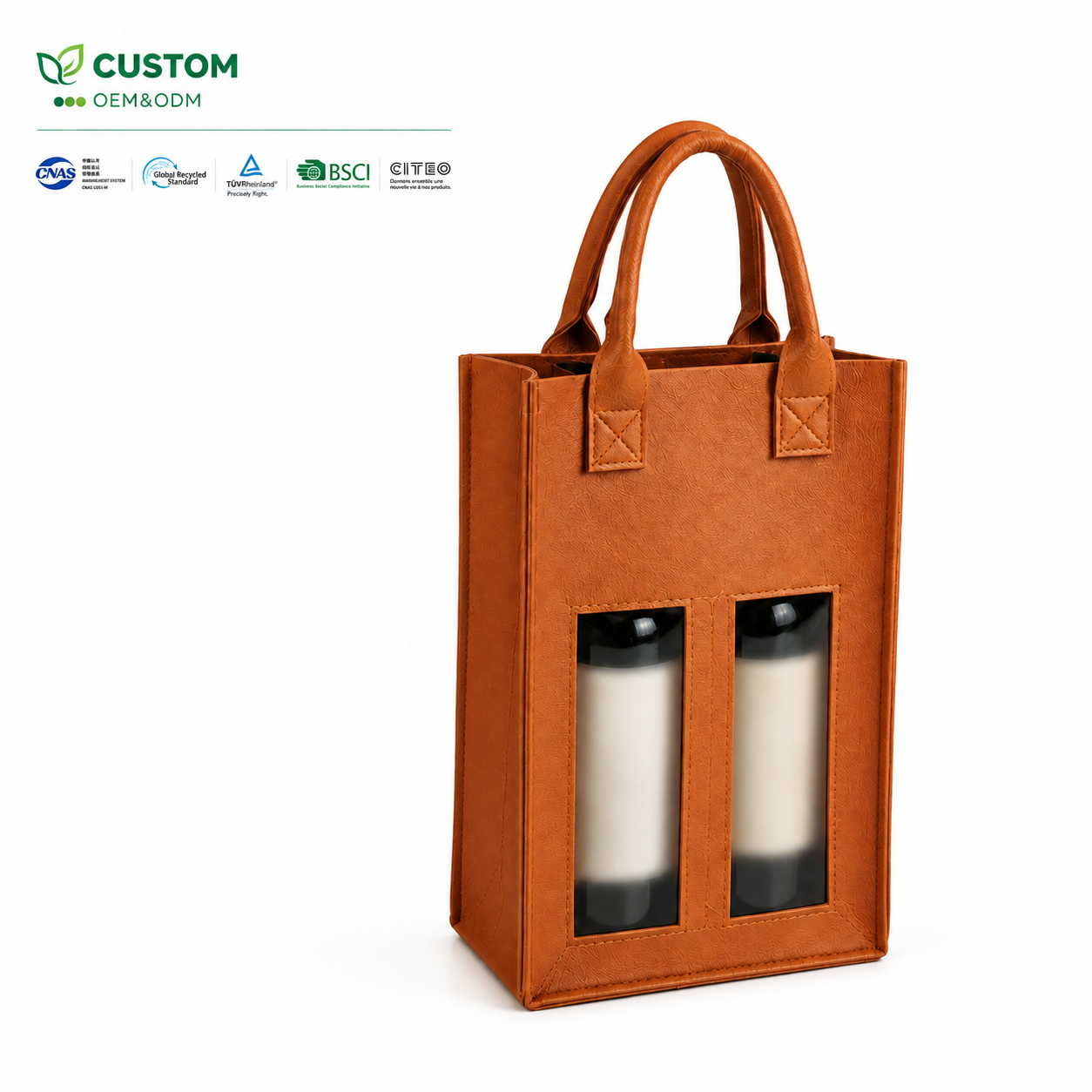 Custom Jute Shopping Bag with Blank White Canvas Front Panel
