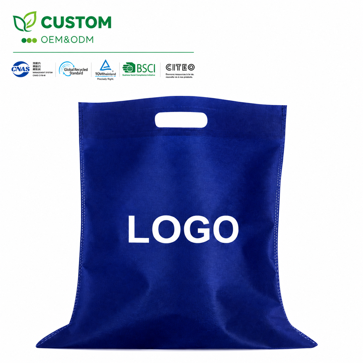 Custom Die-Cut Non-Woven Shopping Bag – D-Cut Handle Retail Tote