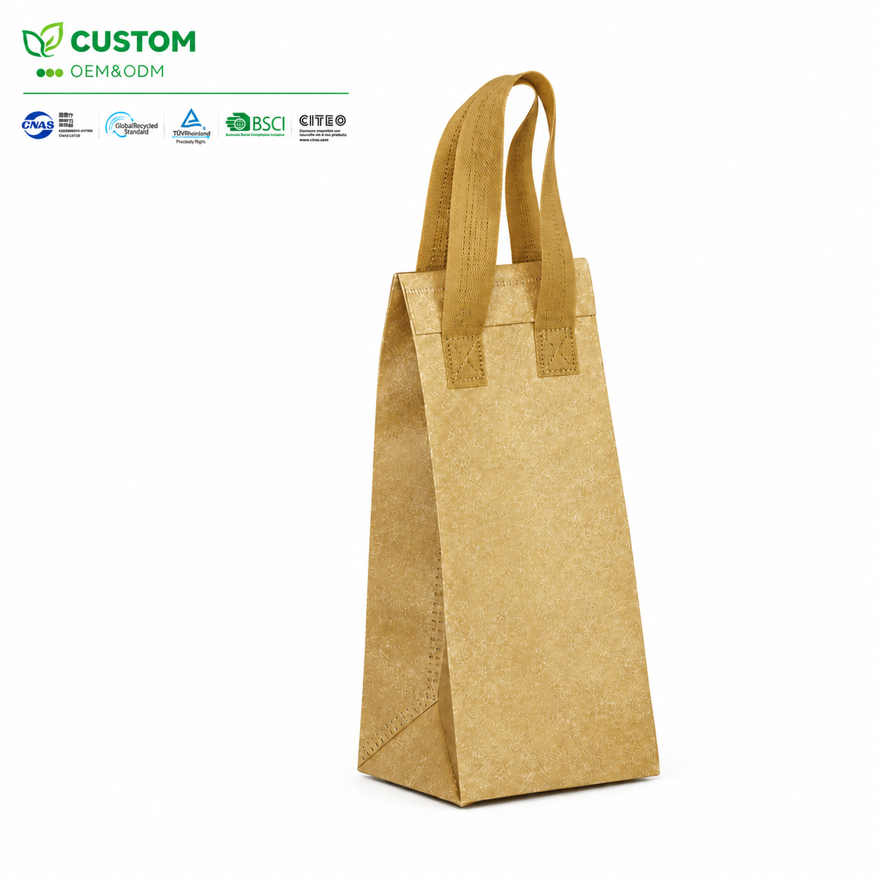 Artisanal Textured Non-Woven Tote – Eco-Friendly Cafe & Bakery Bag