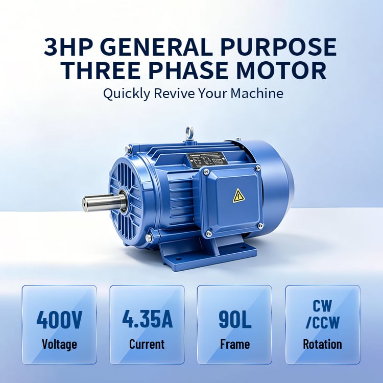 YE3 Dongye made 2.2KW 3HP High Efficiency Three Phase Induction AC Electric Asynchronous Motor