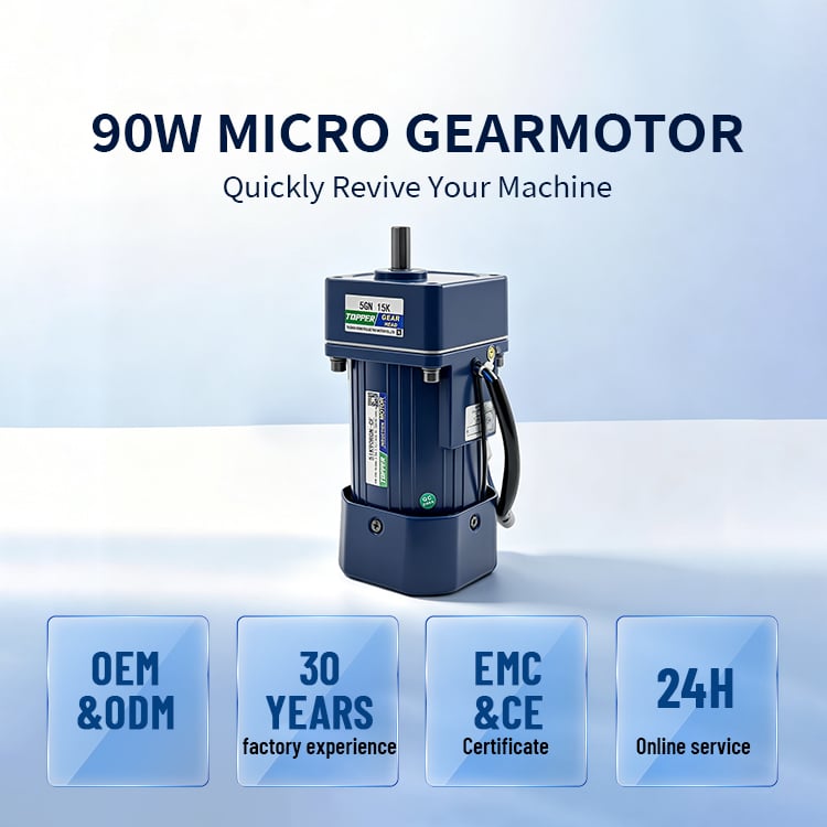 Gearbox 5IK90GN+5GN10K 90MM 90W 220V 1350/1650rpm Variable Industrial AC Small Micro Gear Motor