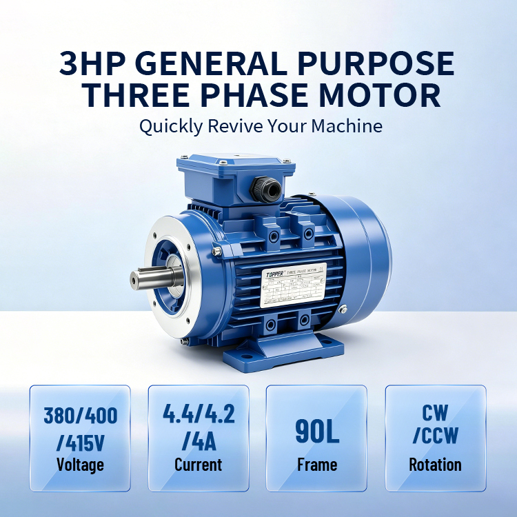 IE4-90L-2-2.2KW 3HP High Efficiency IE4 CE CCC Approved Three Phase Induction AC Electric Motor Asynchronous Motors for Packing Machine