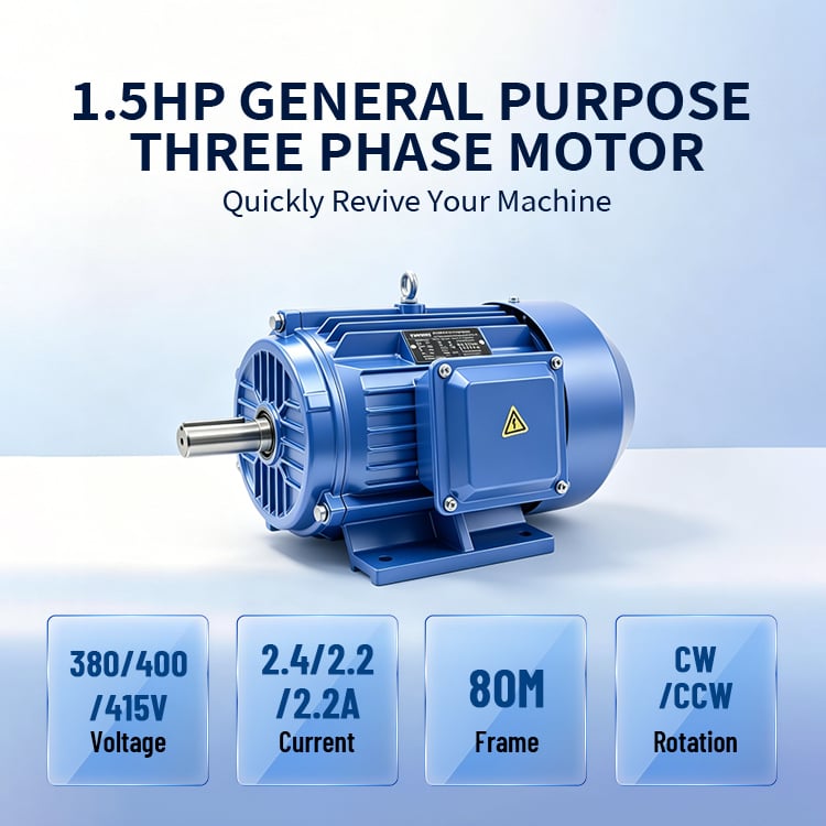 New Arrival High-Torque YE4 Series 1.1kW 1.5HP 50Hz Hot Sale Three Phase Electric AC Induction High Efficiency Motor for Water Pumps