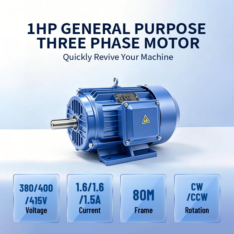 YE4-80m1-2-0.75kw 1HP High Efficiency three phase ac asynchronous squirrel cage motors