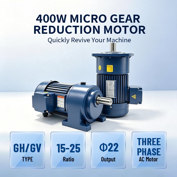 GV22-400W High Quality Factory Direct Selling Aluminum Housing Micro Gear Reduction Motor Type