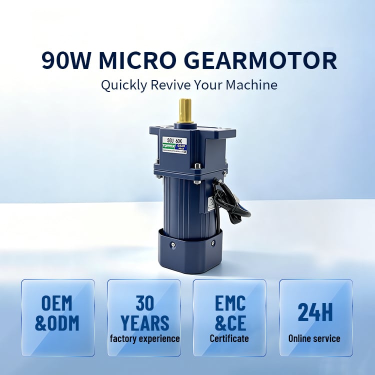 5IK90GN-5GN3-300K AC 220V 90W Gear Motor Adjustable Speed with Assembly Line Belt Transmission