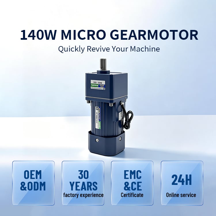 Gearbox 5IK140GN+5GN3-300K 90MM 140W 220V 4P 1350/1650rpm Variable Industrial AC Small Micro Gear Motor