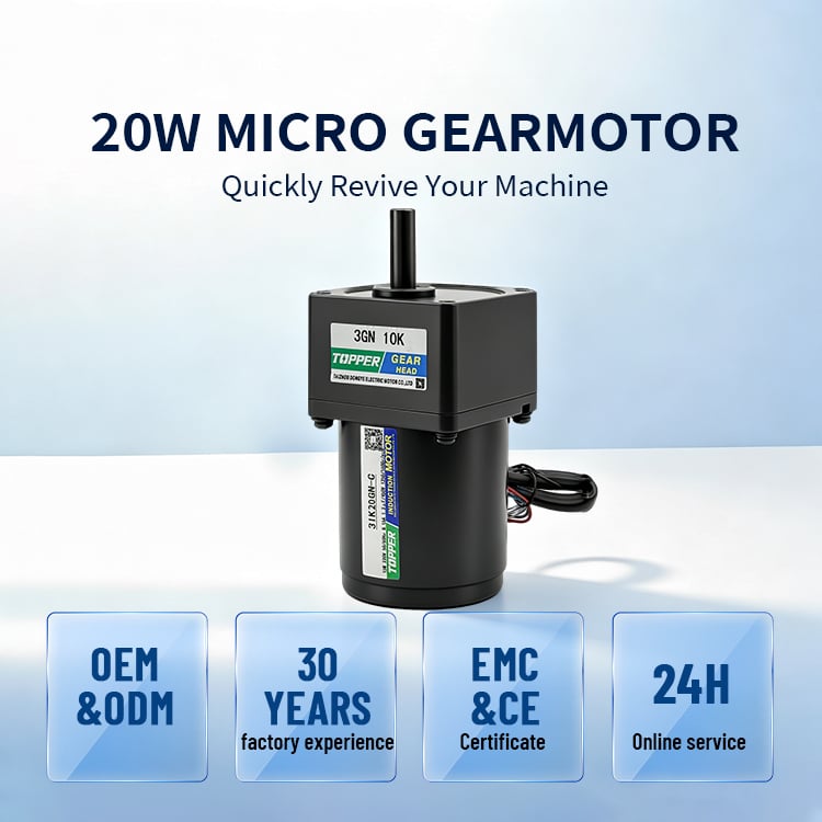 3IK20GN 3GN3-200K High Torque 20w3gn Small Micro Metal Ratio 3k-200k Ac Small Gear Motor
