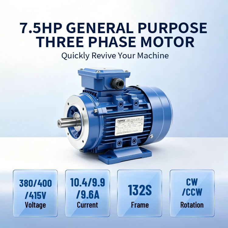 New Design IE4 7.5HP Three Phase Asynchronous Induction Electrical Electric Motor for Pump Compressor Reducer Fan Blower