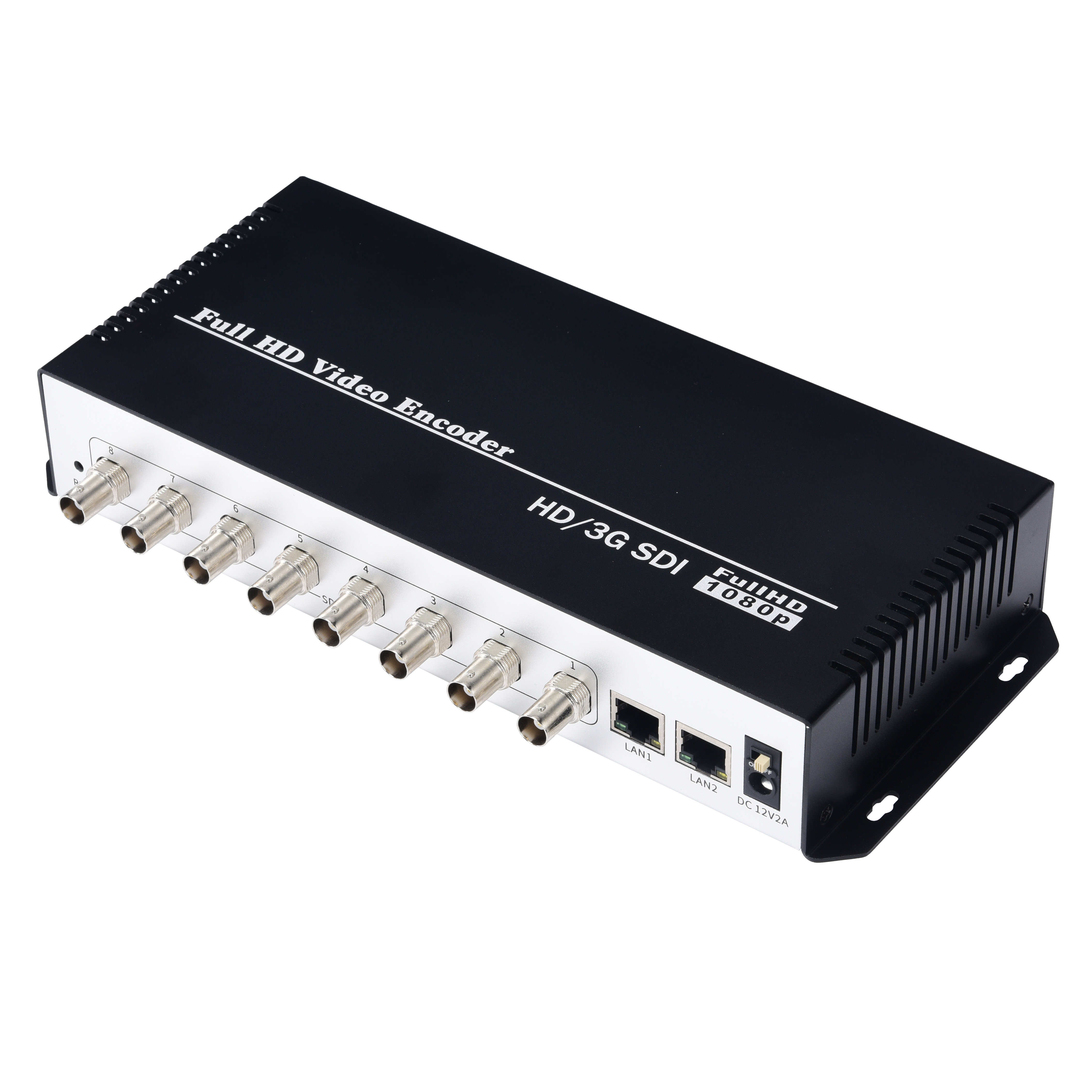BM4508-S | Encodeur matériel professionnel 8 canaux 3G-SDI H.265/H.264 avec double interface LAN Gigabit et protocole SRT