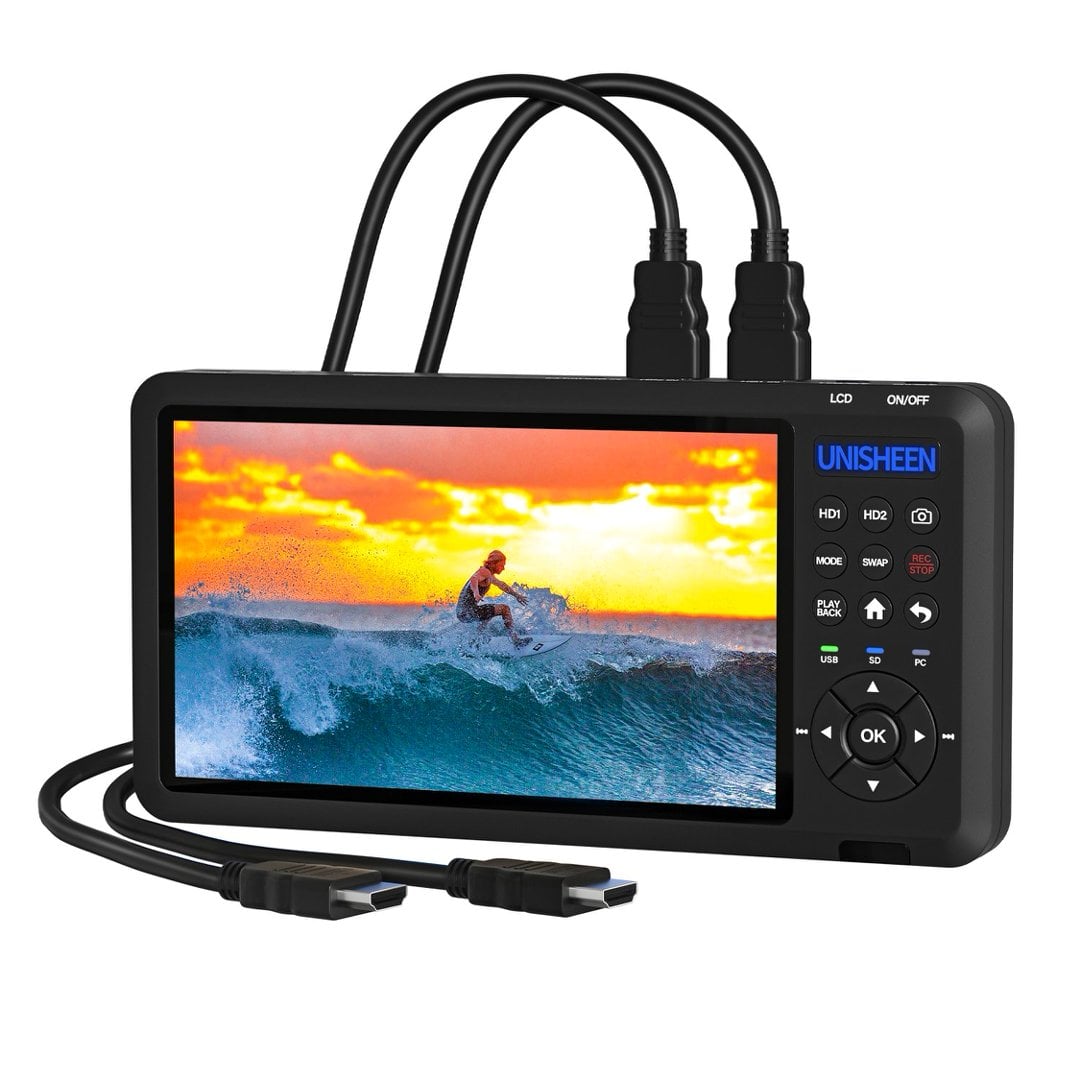 Enregistreur vidéo UR500 à double entrée HDMI avec visionnage multi-écrans 4K (image dans l’image / image sur image / image multi-partagée)