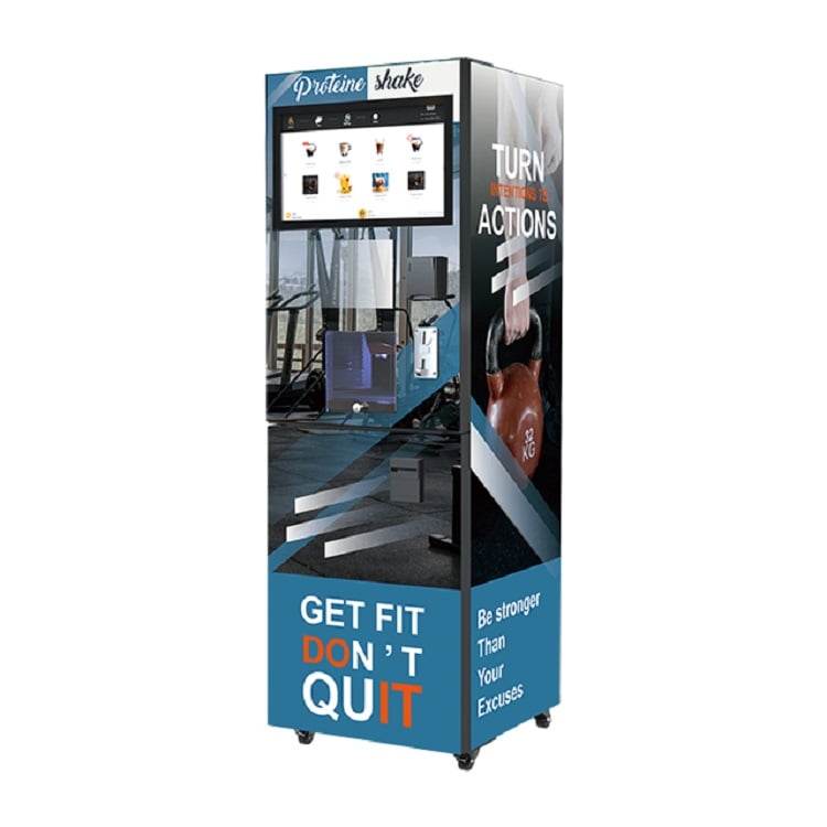22 Inch Touch Screen Free Standing Coffee Vending Machine GS505 Automatic Protein Shake Vending Machine