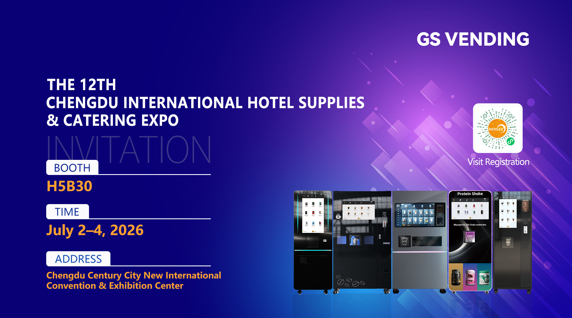 Khám Phá Mỏ Vàng Tây Nam | GS Vending Sẽ Ra Mắt Tại Triển Lãm Quốc Tế Thiết Bị Khách Sạn & Dịch Vụ Ẩm Thực HOTELEX Thành Đô Lần Thứ 12