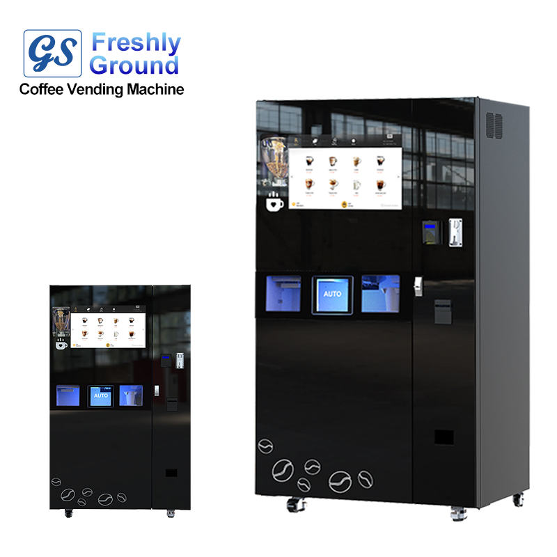Máy bán cà phê tự động đa chức năng với bảng điều khiển kính cường lực mới nâng cấp kèm đá viên
