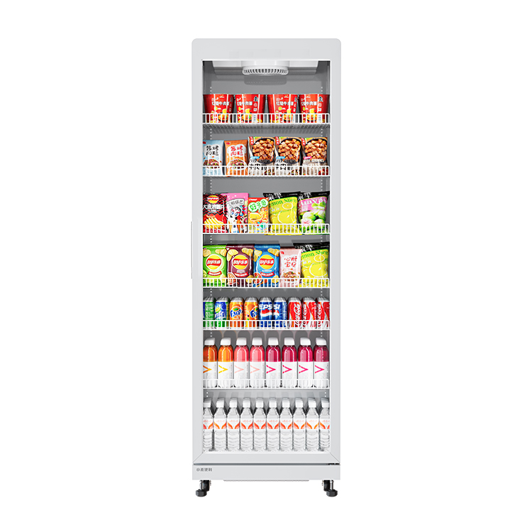 mașină de vânzare automată cu o singură ușă, capacitate mare de 520 L, combinație automată pentru băuturi, alimente, bomboane și băuturi răcoritoare, mașină de vânzare automată combinată pentru cafea și gustări