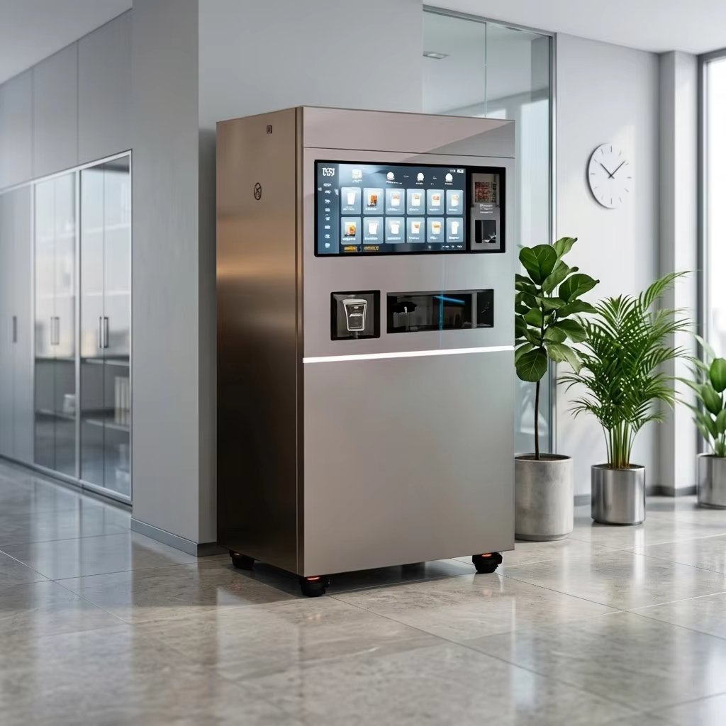 JK89 Multi-beverage Robotic Barista Kiosk Vending Machine Coffee Tea Sparkling Drinking All-in-one Self-service Vending Machine 