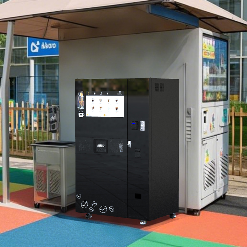 Máy bán cà phê tự động đa chức năng với bảng điều khiển kính cường lực mới nâng cấp kèm đá viên