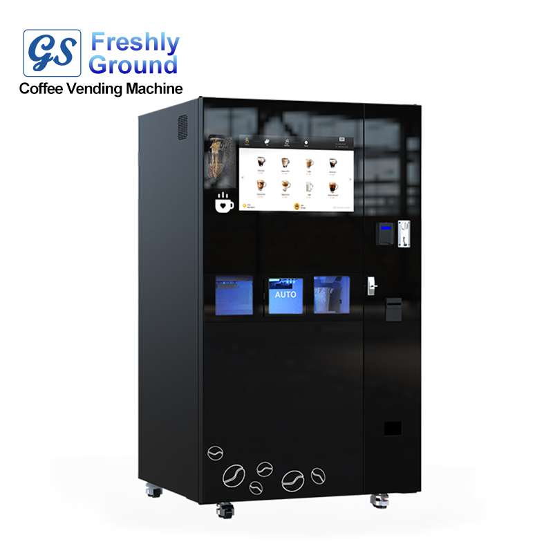 Máy bán cà phê tự động đa chức năng với bảng điều khiển kính cường lực mới nâng cấp kèm đá viên