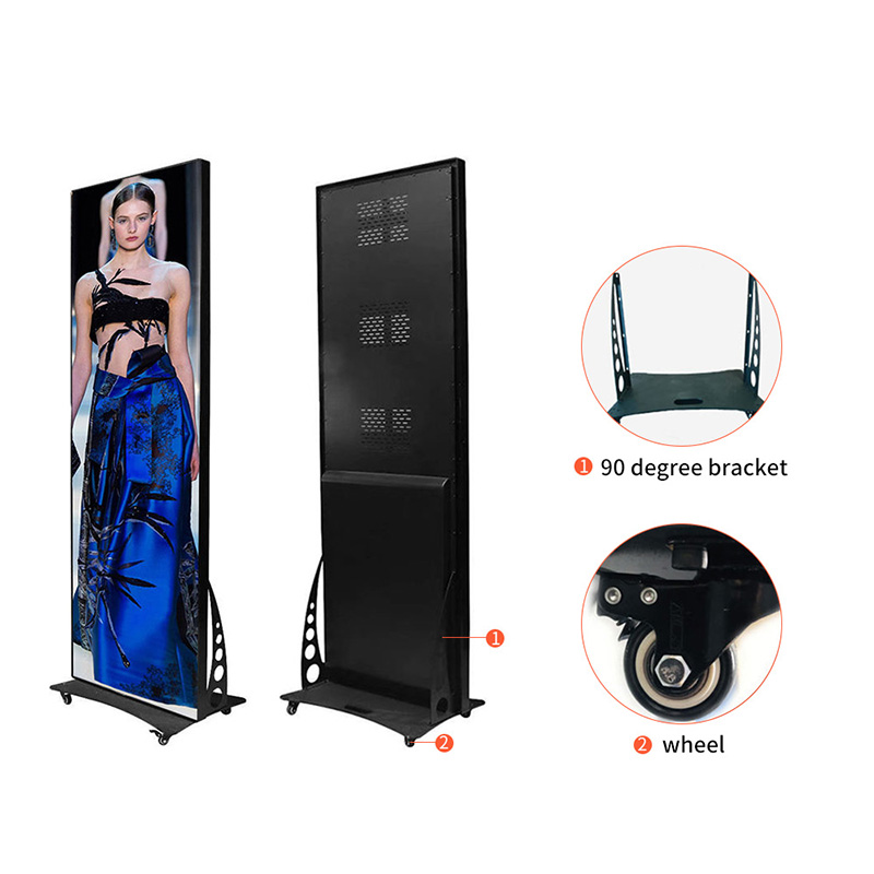 Floorstanding LED Poster Display Video Wall - Prominent Visual Asset