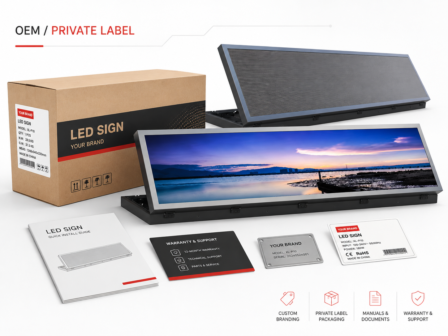 LED-teken Groothandel OEM & Privaatetiketprogramma: Merkbevordering, Verpakking, Handleidings en Handelaarondersteuning
