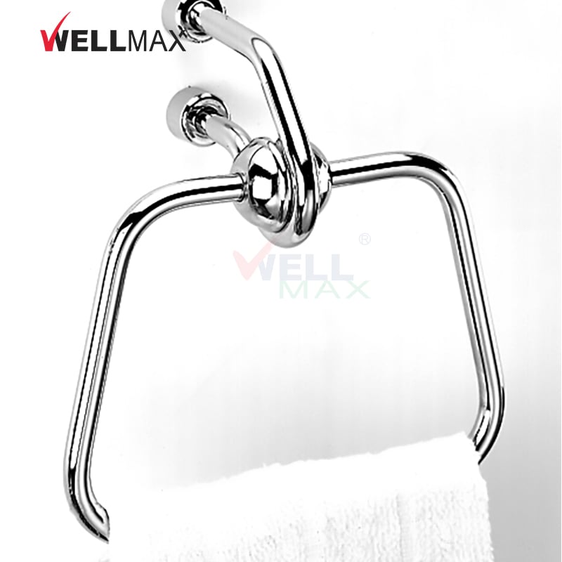 WELLMAX Bathroom Towel Bar Thicken Stainless Steel Wall Mounted Shower Towel Rack for Bathroom Towel Holder